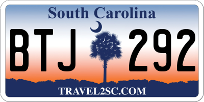 SC license plate BTJ292