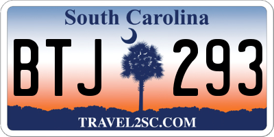 SC license plate BTJ293