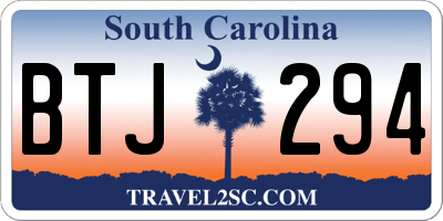 SC license plate BTJ294