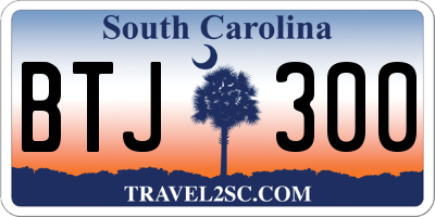 SC license plate BTJ300