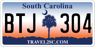 SC license plate BTJ304