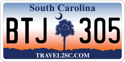 SC license plate BTJ305