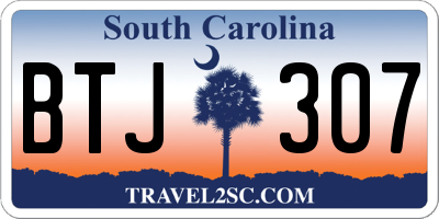 SC license plate BTJ307