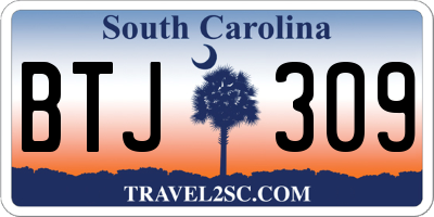 SC license plate BTJ309