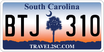 SC license plate BTJ310
