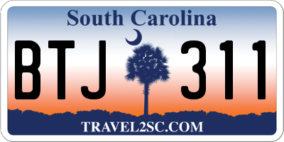 SC license plate BTJ311