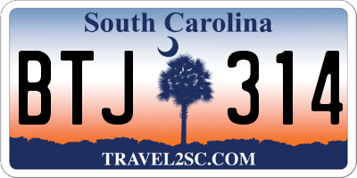 SC license plate BTJ314
