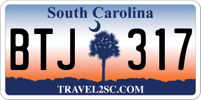 SC license plate BTJ317