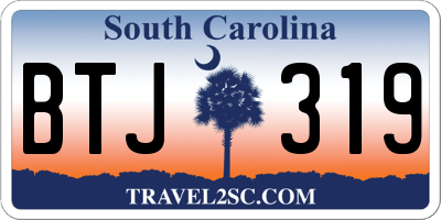 SC license plate BTJ319