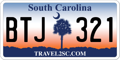 SC license plate BTJ321