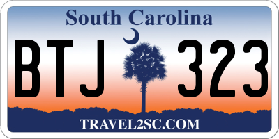 SC license plate BTJ323