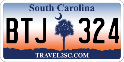SC license plate BTJ324