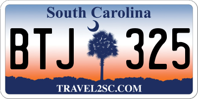 SC license plate BTJ325