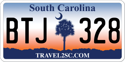 SC license plate BTJ328