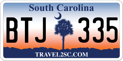 SC license plate BTJ335