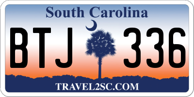 SC license plate BTJ336