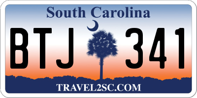 SC license plate BTJ341