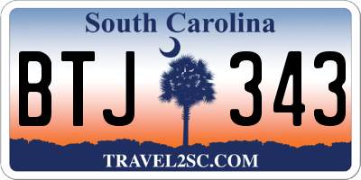 SC license plate BTJ343