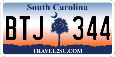 SC license plate BTJ344
