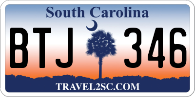 SC license plate BTJ346