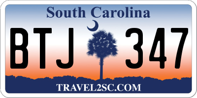 SC license plate BTJ347