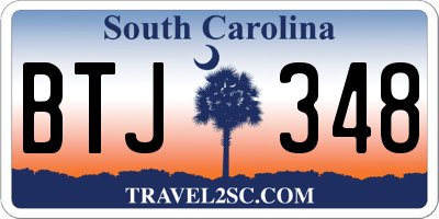 SC license plate BTJ348
