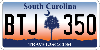 SC license plate BTJ350