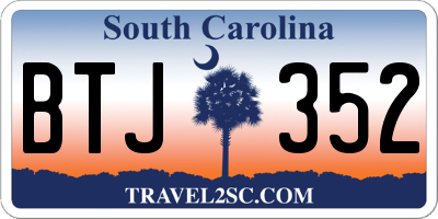 SC license plate BTJ352