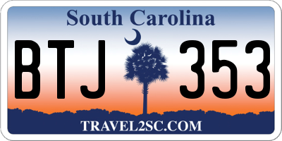 SC license plate BTJ353