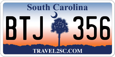 SC license plate BTJ356