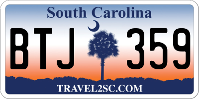 SC license plate BTJ359