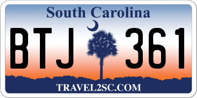 SC license plate BTJ361
