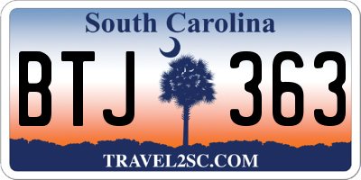 SC license plate BTJ363