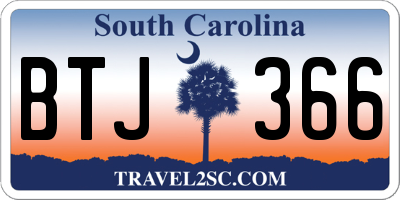 SC license plate BTJ366