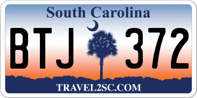 SC license plate BTJ372