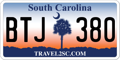 SC license plate BTJ380