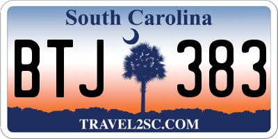 SC license plate BTJ383