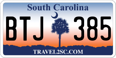 SC license plate BTJ385