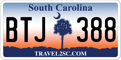 SC license plate BTJ388