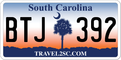 SC license plate BTJ392