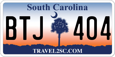 SC license plate BTJ404