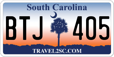 SC license plate BTJ405