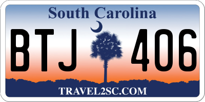 SC license plate BTJ406