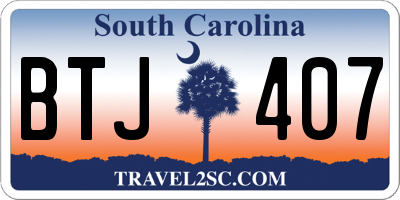 SC license plate BTJ407
