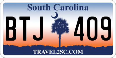 SC license plate BTJ409