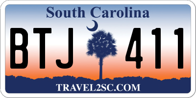 SC license plate BTJ411