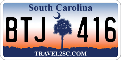 SC license plate BTJ416