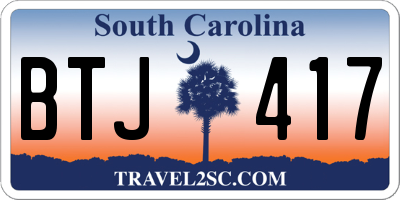 SC license plate BTJ417