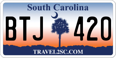 SC license plate BTJ420