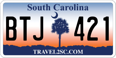 SC license plate BTJ421